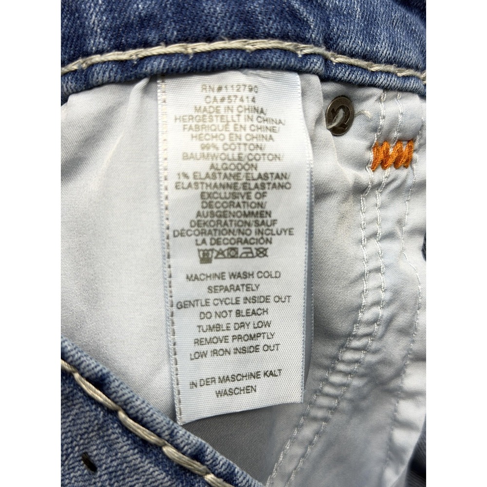 True Religion Jeans Mens Measured 39x31 Blue‎ Light Wash Rocco Relaxed Skinny - Picture 7 of 9